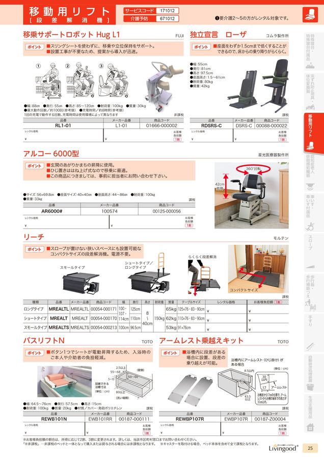 CR-703 ラグーナ90幅 （日建リース工業 福祉用具カタログ Vol.21）